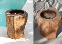 Bougeoir en bois avec cire rechargeable - Candle Trunk Bazar Bizar