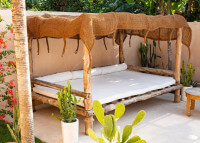 Voile d'ombrage 300x200 en fibres de coco naturel - Bazar Bizar