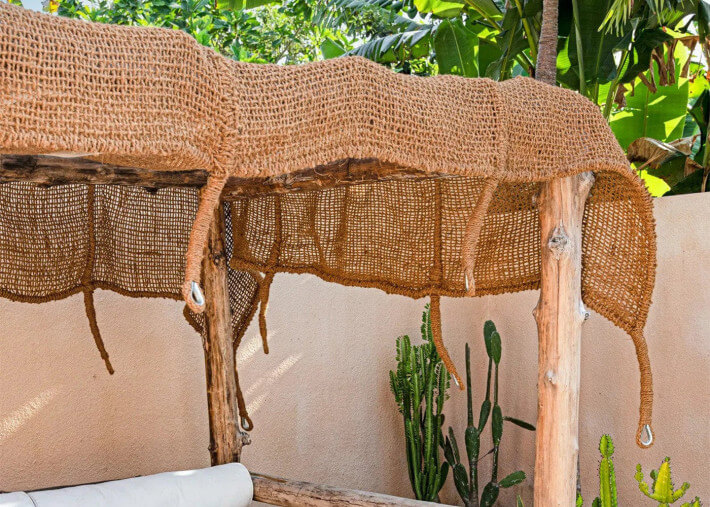 Voile d'ombrage 300x200 en fibres de coco...