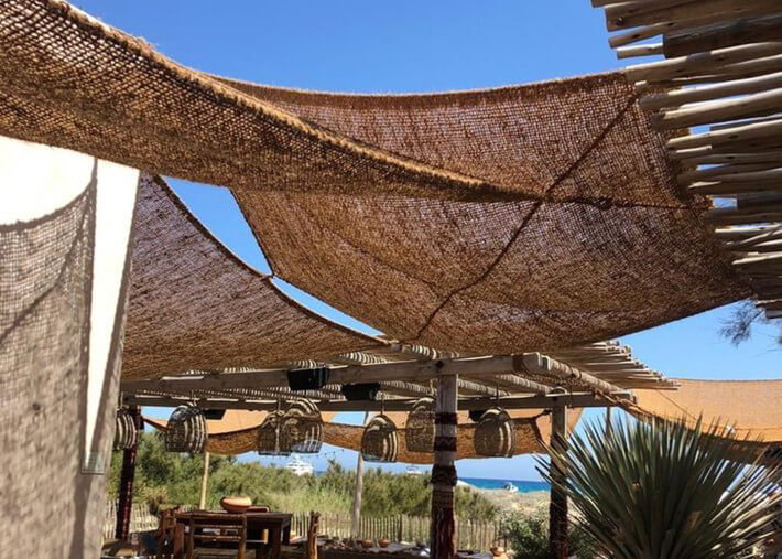 Voile d'ombrage 300x200 en fibres de coco...