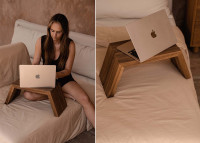 Plateau de lit - support ordinateur en teck Ashley Cocoon Bazar Bizar