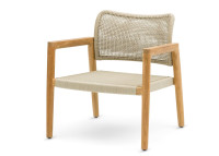 Set de 2 fauteuils en teck avec corde - Aruna par Garden Art