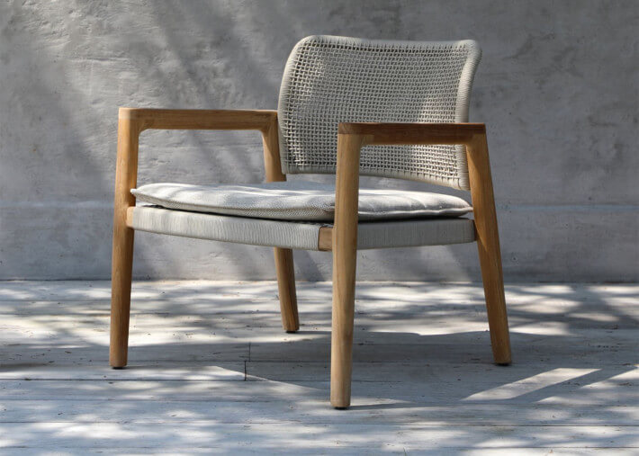 Set de 2 fauteuils en teck avec corde - Aruna...