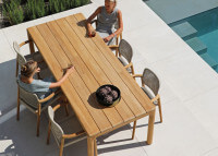 Table de repas d'extérieur en teck Long 240 - Aruna par Garden Art
