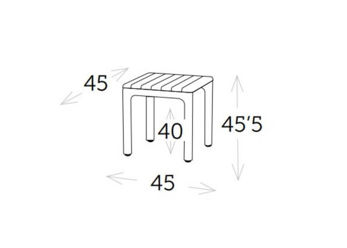 Table d'appoint en teck 45x45 - Aruna par...