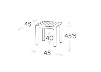Table d'appoint en teck 45x45 - Aruna par Garden Art