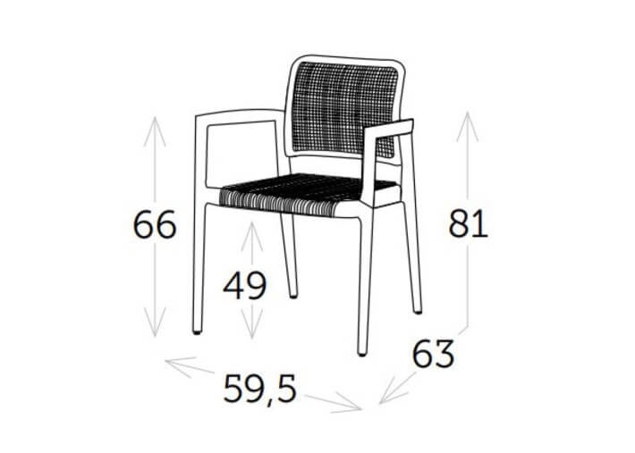 Set de 4 chaises de repas en teck et corde...