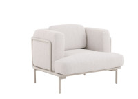 Fauteuil en aluminium avec coussins beige orion par garden art