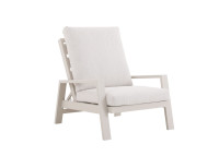 Fauteuil relax dossier inclinable beige - Adèle Lux Garden Art