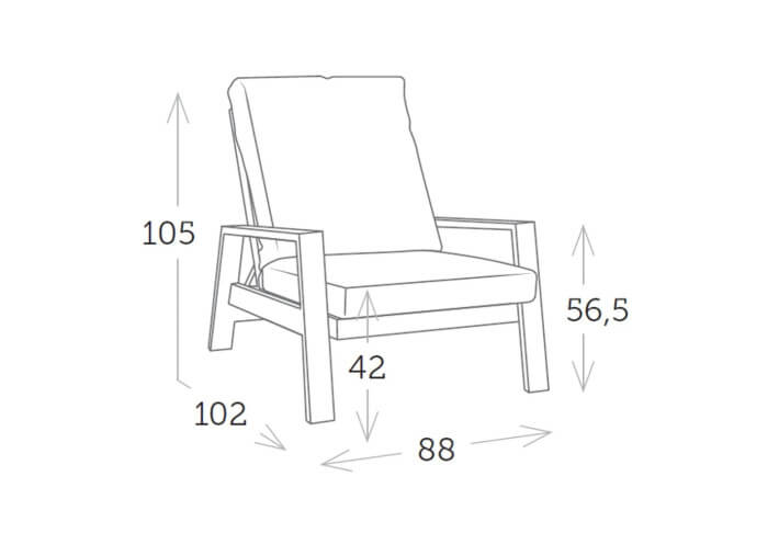 Fauteuil relax dossier inclinable beige - Adèle...