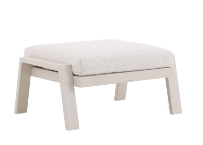 Repose-pied aluminium et textile outdoor beige...
