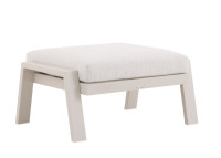 Repose-pied aluminium et textile outdoor beige Adèle Lux par Garden Art