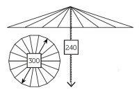 Parasol ø300 en aluminium blanc ou gris - Pagoda par Garden Art