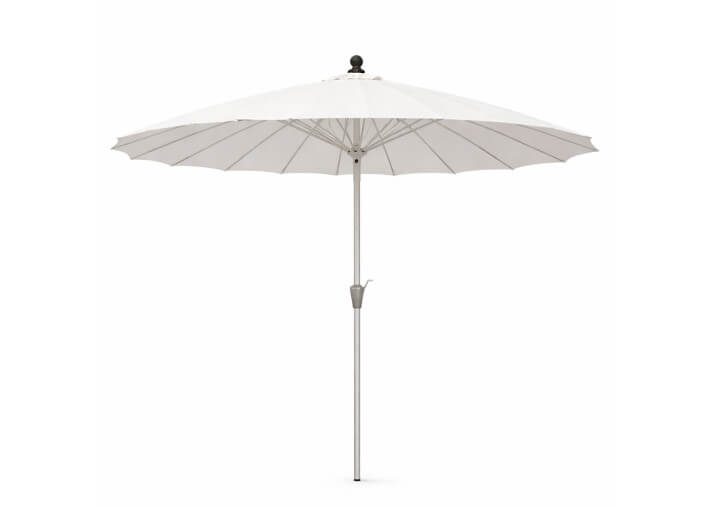 Parasol ø300 en aluminium blanc ou gris -...