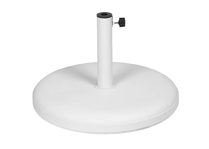 Socle de parasol en béton blanc + tube avec...