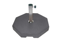 Pied de parasol octogonal en ciment gris - tube ø 25/55 - Garden Art