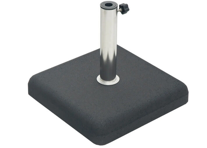 Pied de parasol blanc ou taupe gris en ciment +...