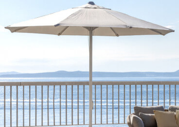 Parasol rond ø250 ou ø300 blanc taupe ou gris - Osor...