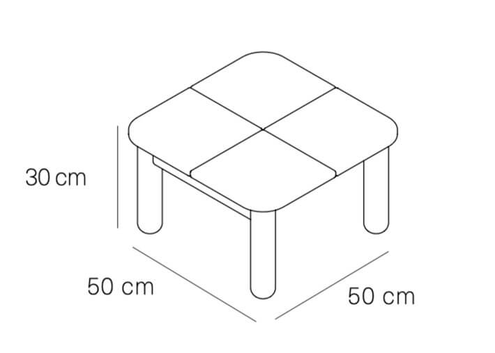 Table d'appoint en iroko et céramique verte ou...