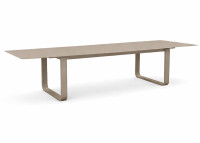 Table d'exterieur extensible en verre 3 coloris - verona garden art