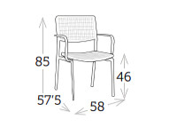 Set de 4 fauteuils de repas d'extérieur 3 coloris - Kakao par Garden Art