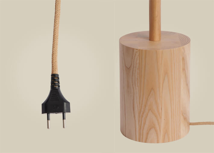 Lampadaire design en frêne 3 coloris - Okinawa...