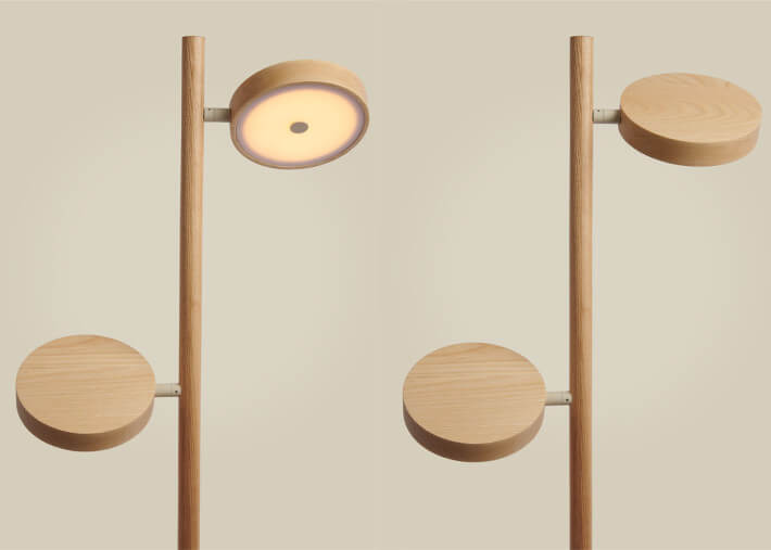 Lampadaire design en frêne 3 coloris - Okinawa...