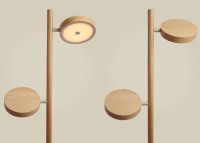 Lampadaire design en frêne 3 coloris - Okinawa par Good and mojo