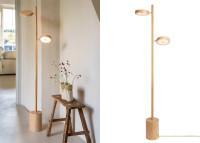 Lampadaire design en frêne 3 coloris - Okinawa par Good and mojo