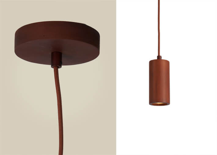 Suspension contemporaine en frêne 3 coloris -...