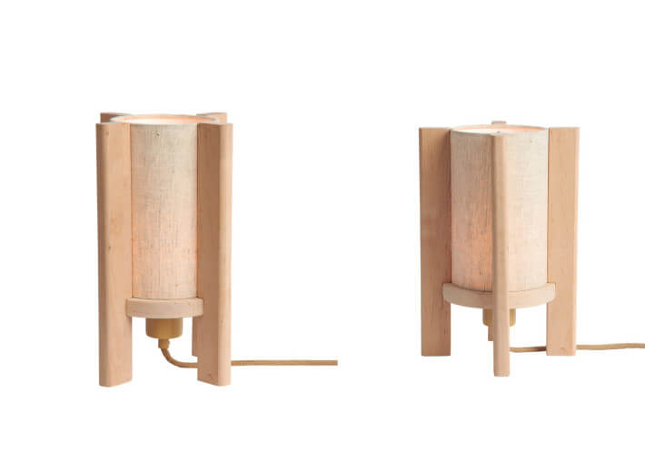 Lampe à poser design en bois d'aulne - Corsica...