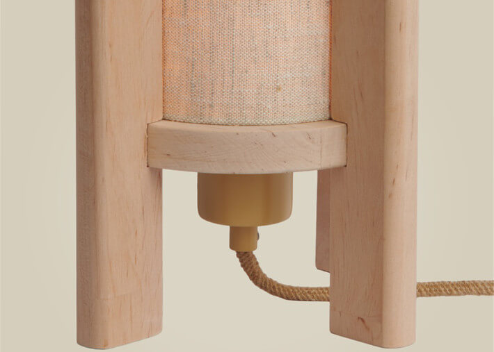 Lampe à poser design en bois d'aulne - Corsica...