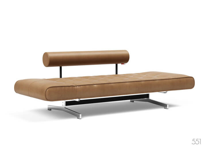 Méridienne 80x210 pieds chromés Ghia Chrome -...