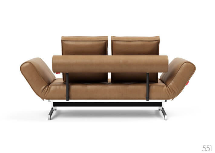 Méridienne 80x210 pieds chromés Ghia Chrome -...
