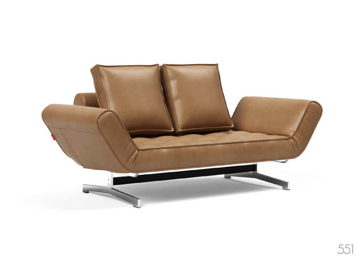 Méridienne 80x210 pieds chromés Ghia Chrome -...