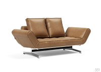 Méridienne 80x210 pieds chromés Ghia Chrome - Innovation Living