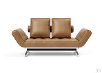 Méridienne 80x210 pieds chromés Ghia Chrome - Innovation Living
