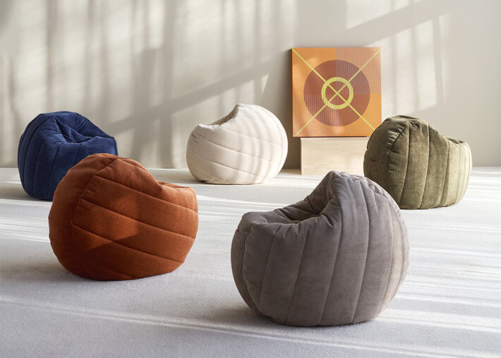 Pouf design Ø90 cosy & moderne - Shufflepuck...