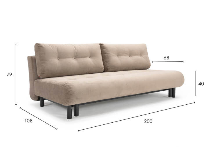 Canapé-lit 145x200 confortable et moderne NABLI...
