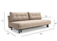 Canapé-lit 145x200 confortable et moderne NABLI par Innovation Living