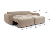 Canapé-lit au confort enveloppant Norum Curve Arms - Innovation Living