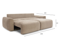 Canapé-lit design et confort XXL Norum Chunky Arms - Innovation Living