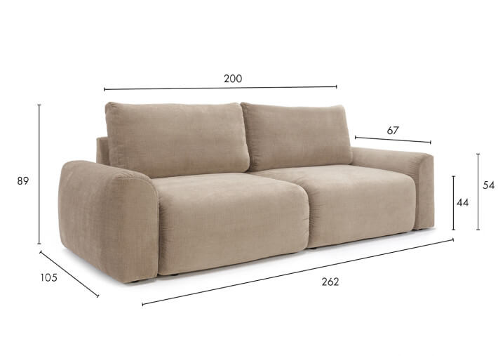 Canapé-lit design et confort XXL Norum Chunky...
