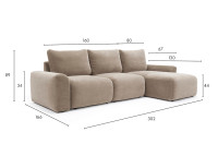 Canapé d'angle convertible - Norum Curve Arms Innovation Living
