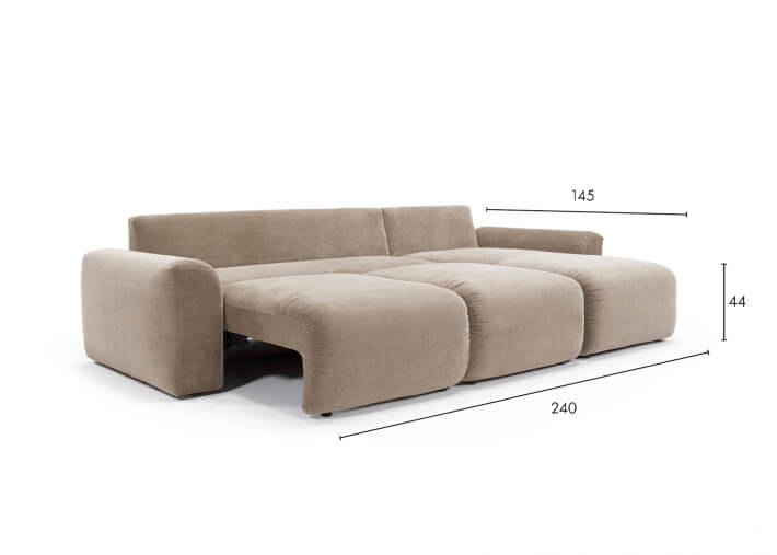 Canapé d'angle convertible - Norum Curve Arms...
