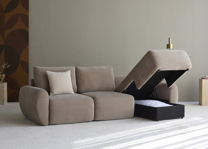 Canapé d'angle convertible - Norum Curve Arms...