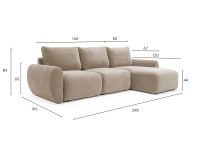 Canapé d'angle convertible - Norum Chunky Arms Innovation Living