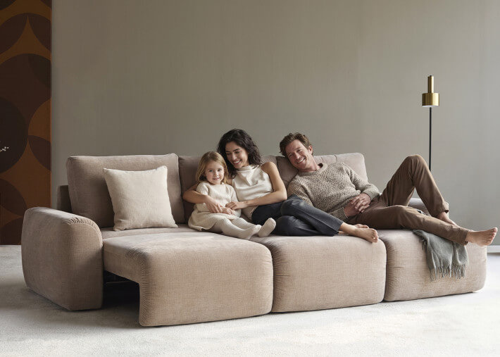 Canapé d'angle convertible - Norum Chunky Arms...