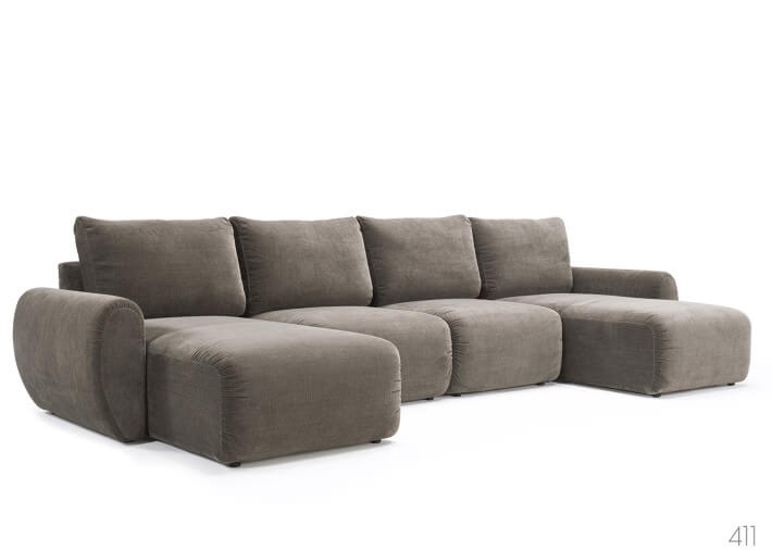 Canapé lit en U Accoudoirs Curve L 370 Norum U...