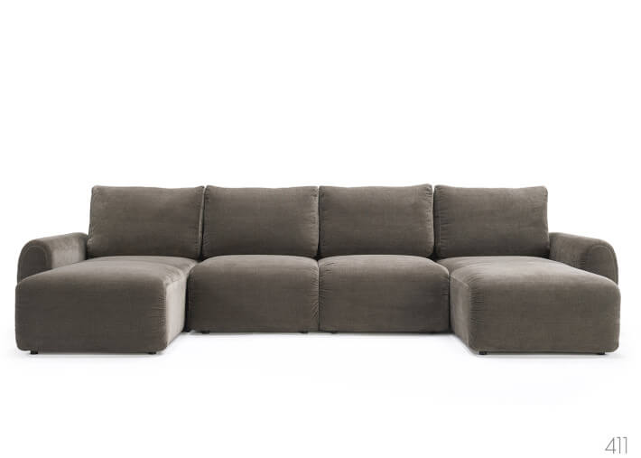 Canapé lit en U Accoudoirs Curve L 370 Norum U...